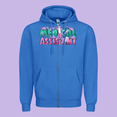 Medical Assistant Zipper Hoodie Designed By Texasbilliewilder