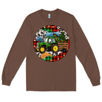 Chestnut Christmas Farm Tractor Long Sleeve Tee - RanaPortraitStore