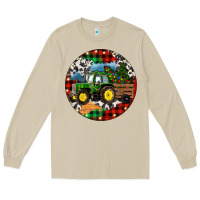 Mushroom Christmas Farm Tractor Long Sleeve Tee - RanaPortraitStore
