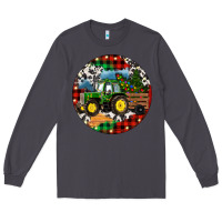 Smoke Christmas Farm Tractor Long Sleeve Tee - RanaPortraitStore