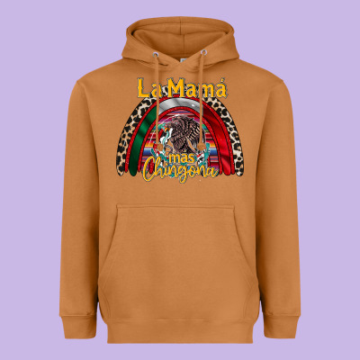 La Mama Mas Chingona Heavyweight Hoodie Designed By Racoondesign