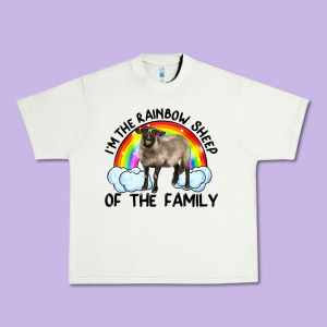 I'm The Rainbow Sheep Of The Family Suffolk Sheep Black Face Sheep Urban Heavy Tee Designed By Artiststas