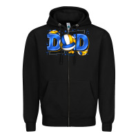 Black dad volleyball Zipper Hoodie - Zillion Design Studio