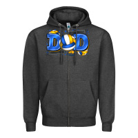 Charcoal Heather dad volleyball Zipper Hoodie - Zillion Design Studio