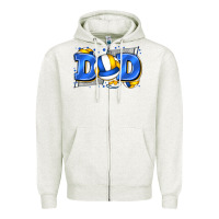 Oatmeal Heather dad volleyball Zipper Hoodie - Zillion Design Studio