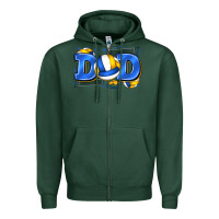 Sports Green dad volleyball Zipper Hoodie - Zillion Design Studio