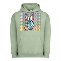 Pigment Oil Green happy easter Urban Hoodie - MaliasSmallBusiness