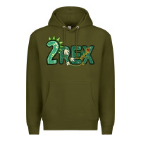 Army Green two rex Premium Hoodie - MaliasSmallBusiness