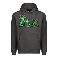 Charcoal Heather two rex Premium Hoodie - MaliasSmallBusiness