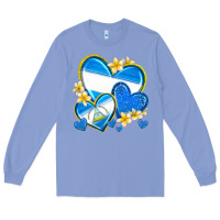 Colony Blue nicaragua hearts Long Sleeve Tee - texasbilliewilder