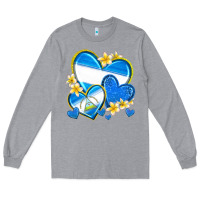Heather Grey nicaragua hearts Long Sleeve Tee - texasbilliewilder