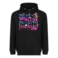 Black why fall in love when you can fall asleep Heavyweight Hoodie - OliviaCreatesArt