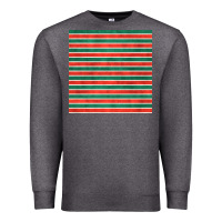 Charcoal Heather christmas stripes seamless pattern Premium Sweatshirt - BundleAndBundleShop