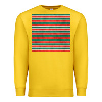 Lemon christmas stripes seamless pattern Premium Sweatshirt - BundleAndBundleShop