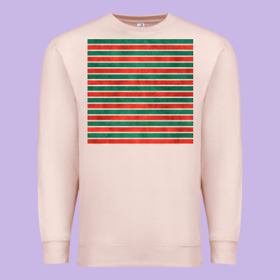 Christmas Stripes Seamless Pattern Premium Sweatshirt Designed By Bundleandbundleshop