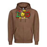 Chestnut dad softball Zipper Hoodie - Zillion Design Studio