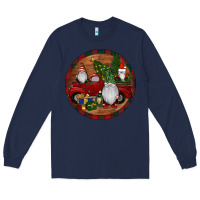 Navy Gnome Truck Christmas Long Sleeve Tee - RanaPortraitStore