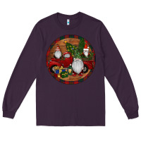 Plum Gnome Truck Christmas Long Sleeve Tee - RanaPortraitStore