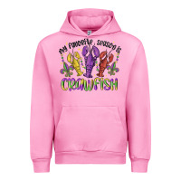 Fuchsia Pink my favorite season is crawfish Urban Hoodie - MaliasSmallBusiness