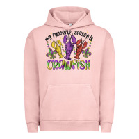 Pigment Salmon my favorite season is crawfish Urban Hoodie - MaliasSmallBusiness