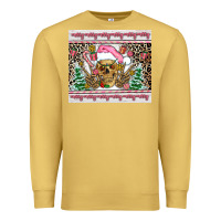 Antique Gold pink skeleton  christmas Premium Sweatshirt - AdoDesignShop