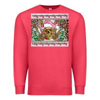 Cardinal pink skeleton  christmas Premium Sweatshirt - AdoDesignShop