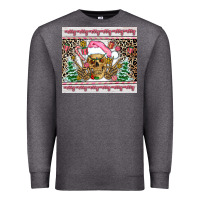 Charcoal Heather pink skeleton  christmas Premium Sweatshirt - AdoDesignShop