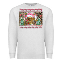 Oatmeal Heather pink skeleton  christmas Premium Sweatshirt - AdoDesignShop