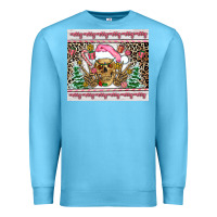 Ocean Blue pink skeleton  christmas Premium Sweatshirt - AdoDesignShop