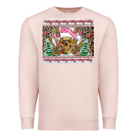 Pale Pink pink skeleton  christmas Premium Sweatshirt - AdoDesignShop