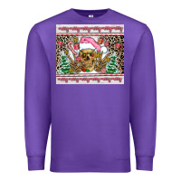 Purple pink skeleton  christmas Premium Sweatshirt - AdoDesignShop