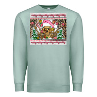 Seafoam pink skeleton  christmas Premium Sweatshirt - AdoDesignShop