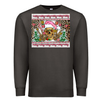 Smoke pink skeleton  christmas Premium Sweatshirt - AdoDesignShop