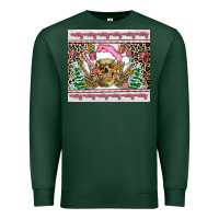 Sports Green pink skeleton  christmas Premium Sweatshirt - AdoDesignShop