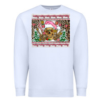 White pink skeleton  christmas Premium Sweatshirt - AdoDesignShop