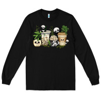 Black panda coffee cups Long Sleeve Tee - texasbilliewilder