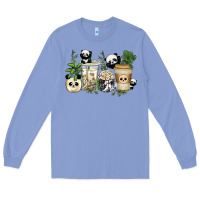 Colony Blue panda coffee cups Long Sleeve Tee - texasbilliewilder
