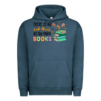 Pigment Midnight Navy there is no such thing as too many books Urban Hoodie - MaliasSmallBusiness