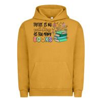 Pigment Peanut Butter there is no such thing as too many books Urban Hoodie - MaliasSmallBusiness