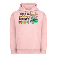 Pigment Salmon there is no such thing as too many books Urban Hoodie - MaliasSmallBusiness