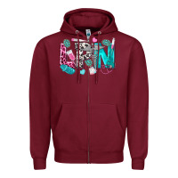 Burgundy lpn Zipper Hoodie - texasbilliewilder
