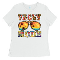 White vacay mode Ladies Tee - BarkalooDesign
