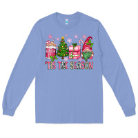 Colony Blue pink christmas 'tis the season gnome Long Sleeve Tee - Zillion Design Studio