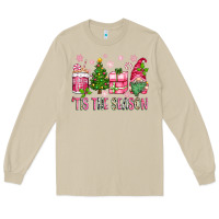 Mushroom pink christmas 'tis the season gnome Long Sleeve Tee - Zillion Design Studio