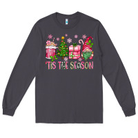 Smoke pink christmas 'tis the season gnome Long Sleeve Tee - Zillion Design Studio