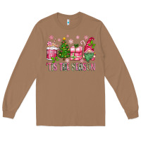 Toasted Coconut pink christmas 'tis the season gnome Long Sleeve Tee - Zillion Design Studio