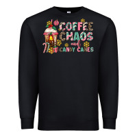 Black coffee chaos and candy canes Premium Sweatshirt - AdoDesignShop