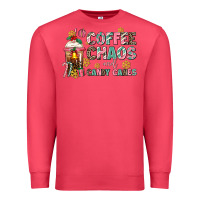 Cardinal coffee chaos and candy canes Premium Sweatshirt - AdoDesignShop