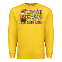 Lemon coffee chaos and candy canes Premium Sweatshirt - AdoDesignShop