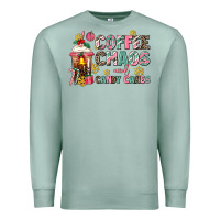 Seafoam coffee chaos and candy canes Premium Sweatshirt - AdoDesignShop